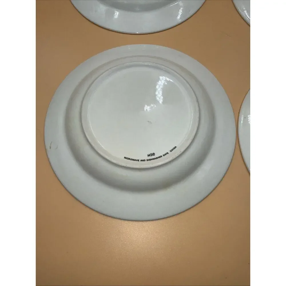 MARTHA STEWART 4 Luncheon Plates Green Tea Nosegay Pattern Salad Plates 8.5”